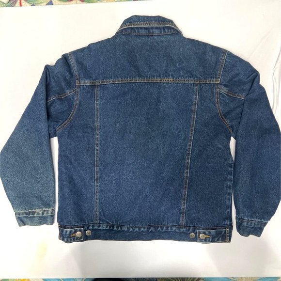 PCI By Kenpo Denim & Sherpa Jacket Blue Cotton Blend Jean Jacket Size L - Picture 3 of 14